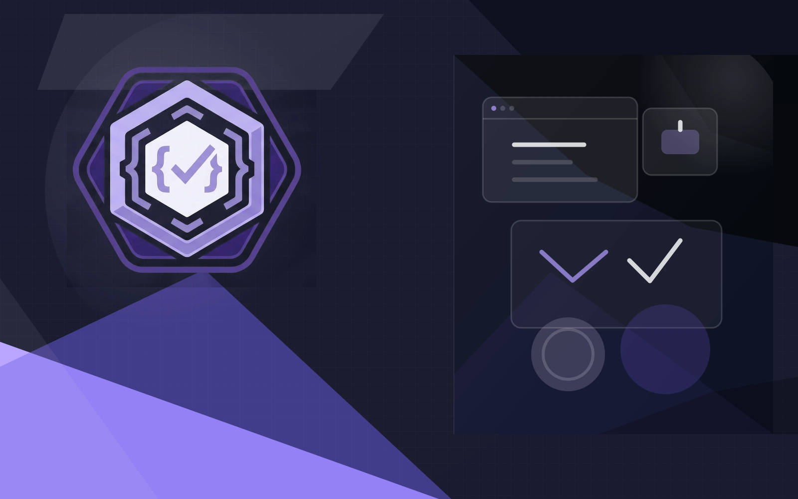 @santi020k/eslint-config-santi020k badge on an indigo and purple geometric cover