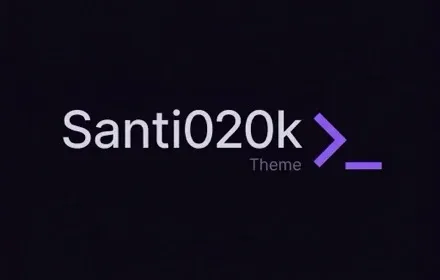 Chrome Web Store promotional tile for Santi020k Theme